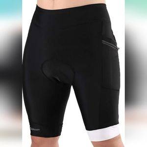 Tiekoun Men's Cycling Shorts Padded Bike Riding Bicycle Pants Quick Dry Tights